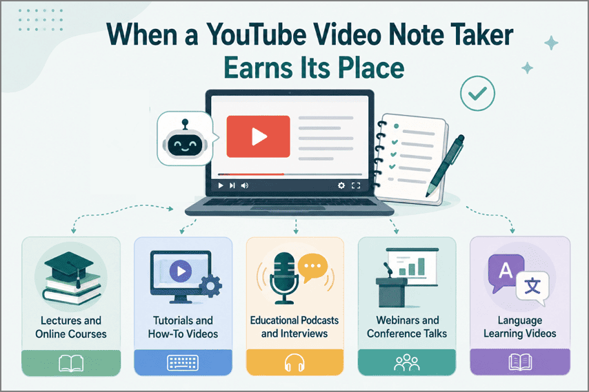 youtube note taker use cases