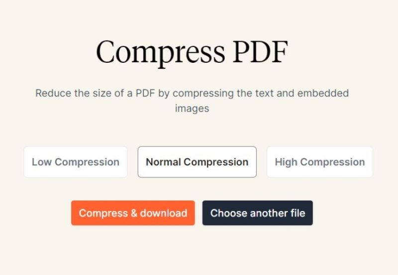 pdf ai compress pdf user interface
