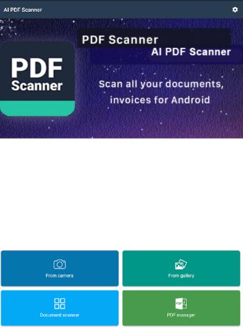 Interface utilisateur du scanner IA pdf