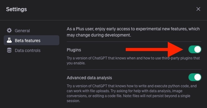chatgpt enable plugins