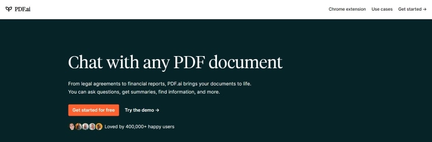 pdf ai welcome page
