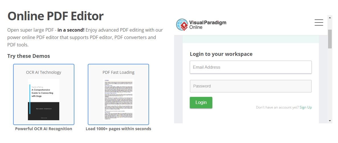 visual paradigm ai pdf editor