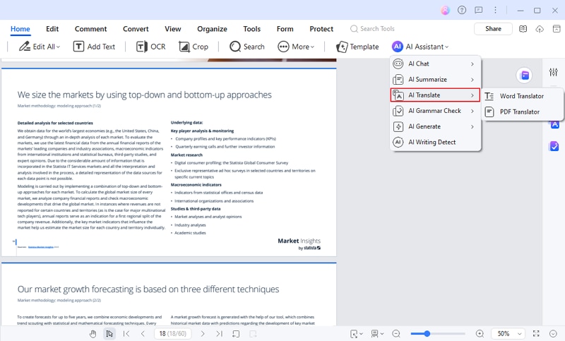 translate foxit reader