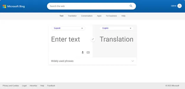 punjabi to english translation with bing