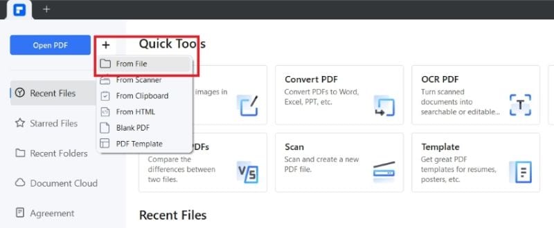 creating pdf from file