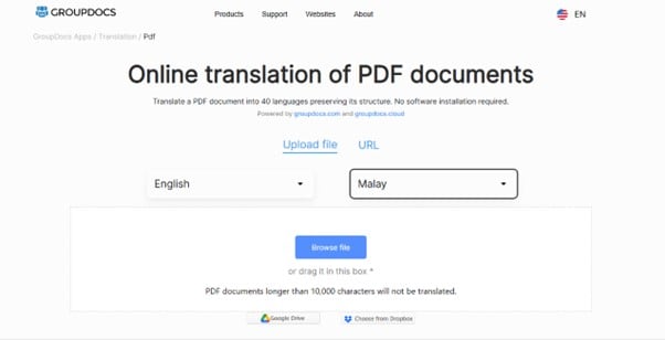 pdf translate english to malay with groupdocs