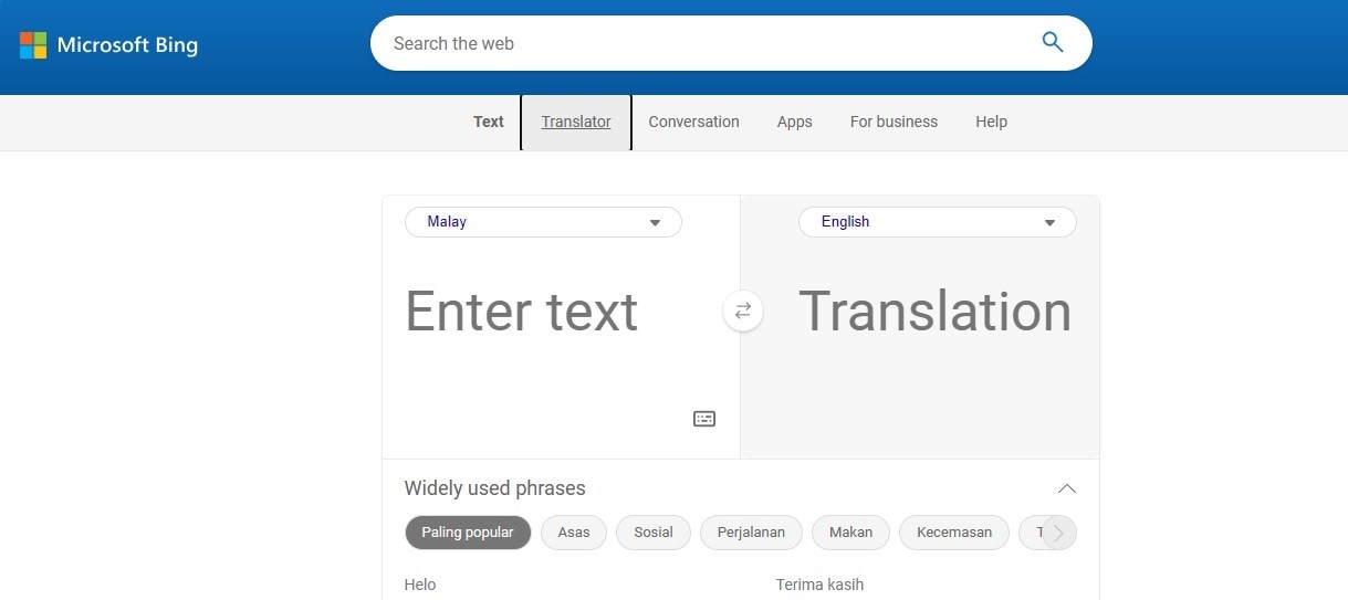 Bing-übersetzer starten