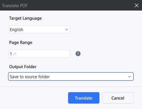 ai pdf translation tool of pdfelement