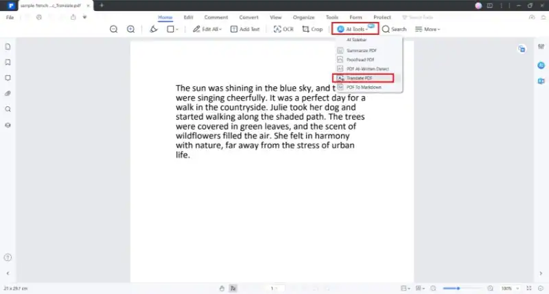 pdfelement translate pdf ai tool