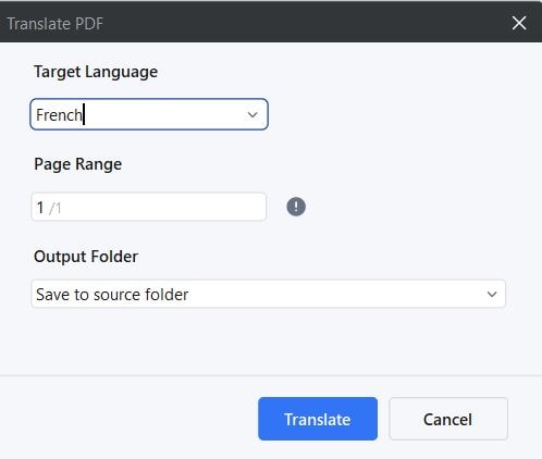 configurando o tradutor de pdf