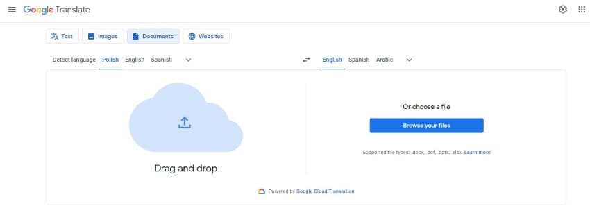 google translate polish to english translator