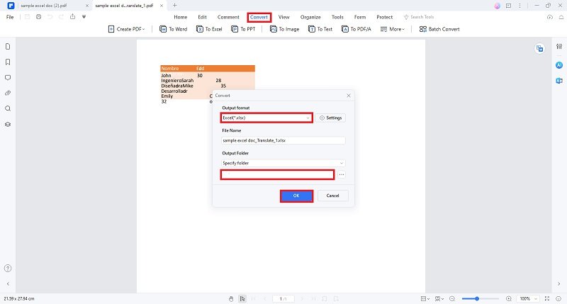 PDFelement in Excel konvertieren