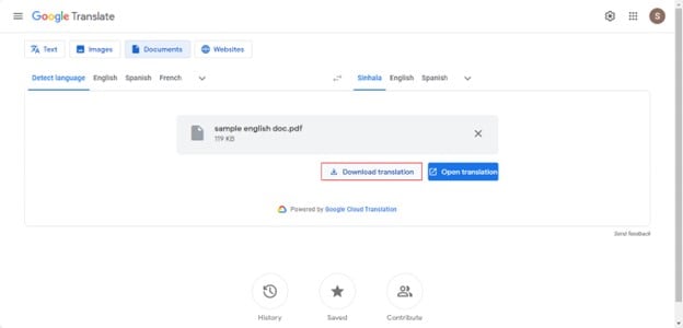 download google google translate english to sinhala pdf