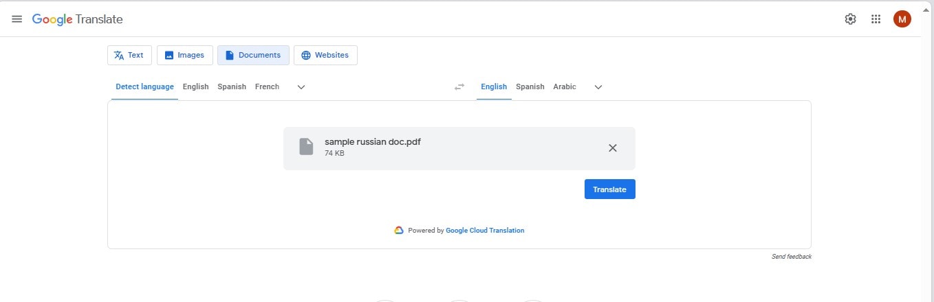 translation process google translate