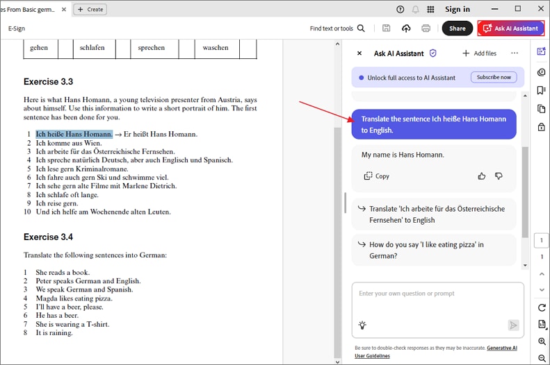 translate pdf with acrobat