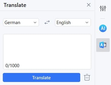 selecting the languages