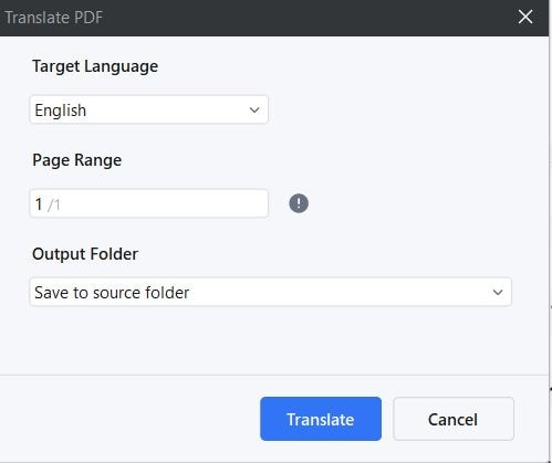 setting the translation process