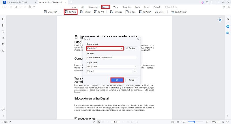 convertir pdf en word