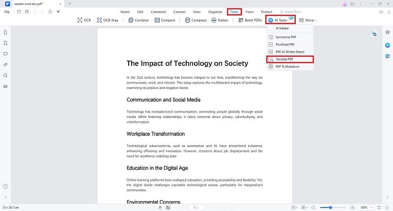 herramienta ia función traducir