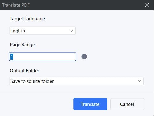 ai tool translate pdf of pdfelement