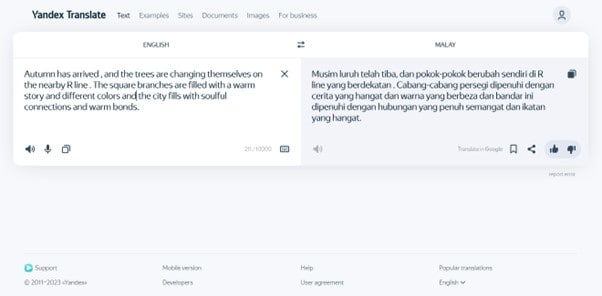 yandex translate pdf english to malay