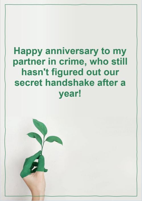 funny anniversary greeting card for husband
