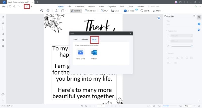 sending anniversary greeting via email