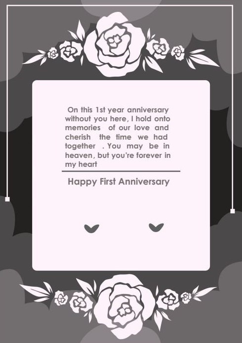 anniversary card for someone in heaven