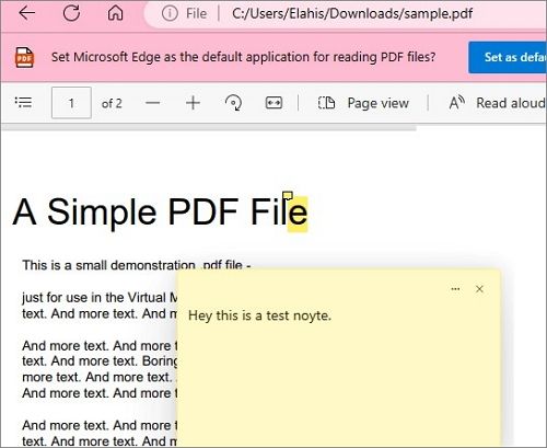 add sticky notes to pdf windows