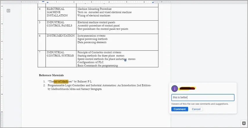 annotate pdf google docs enter comment