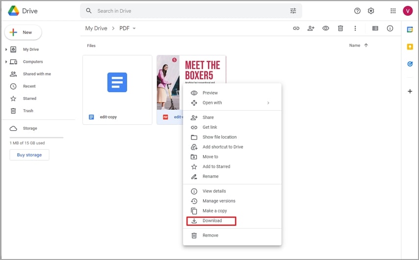 download pdf from google drive highlight annotate