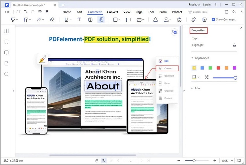 выделить аннотировать pdf-файл pdfэлемент Google drive