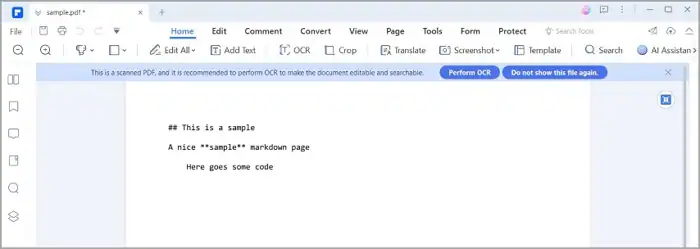 file markdown convertito in pdf