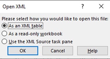 open xfdf as an xml-table