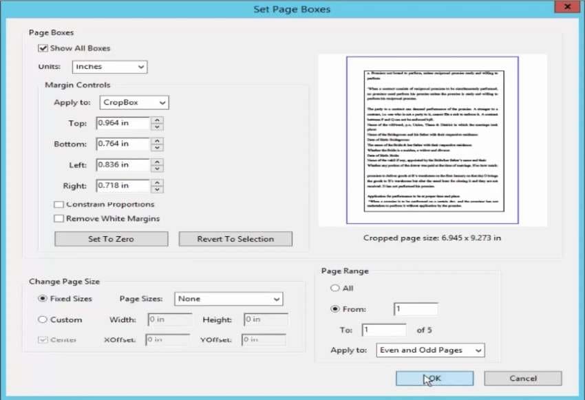 edit page boxes settings