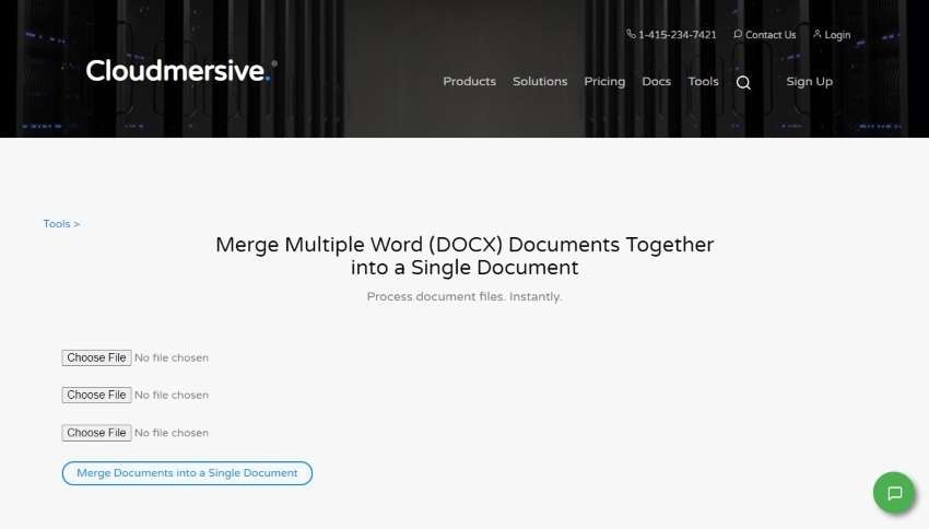 Cloudmersive para combinar word