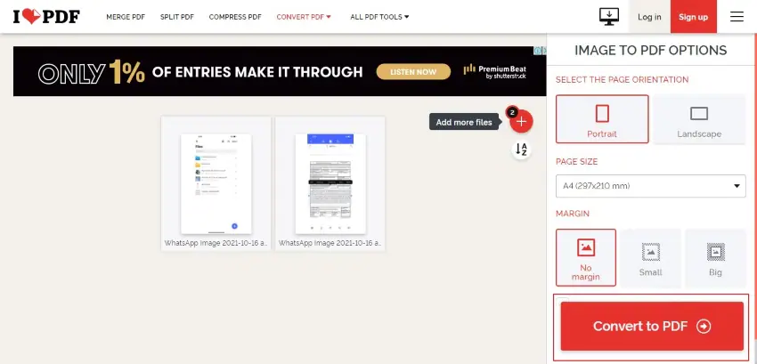 initiate the convert and merge process