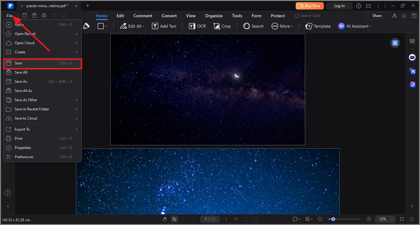 check and save pdf pdfelement