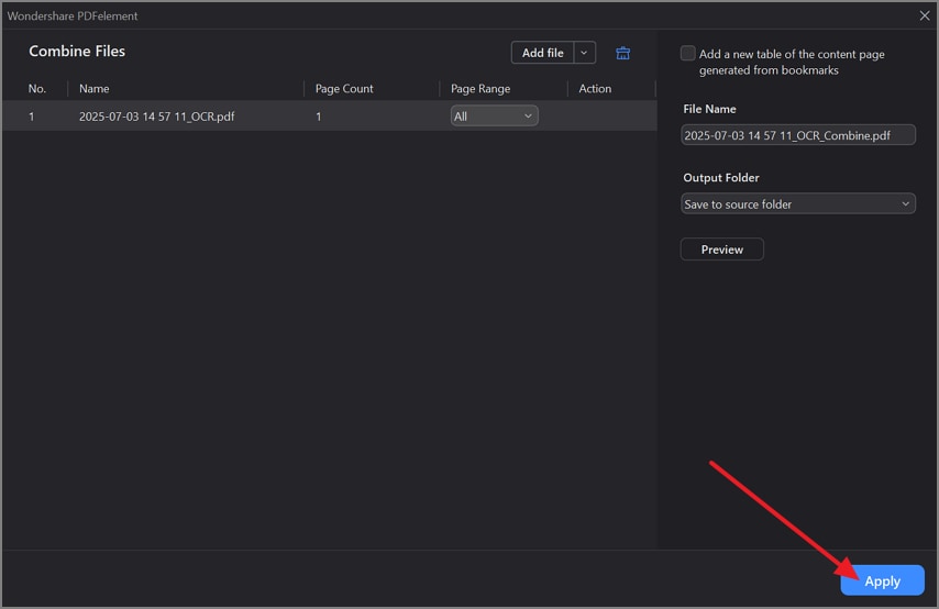 add more pdfs to merge pdfelement