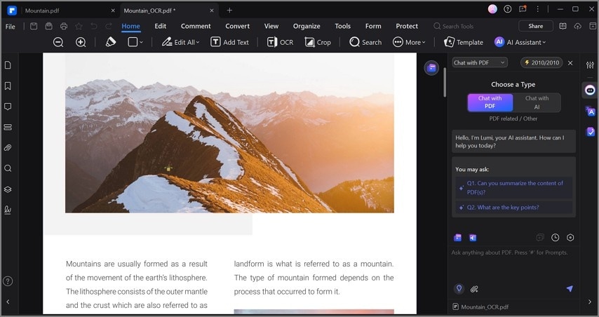 preview ocr applied pdf file