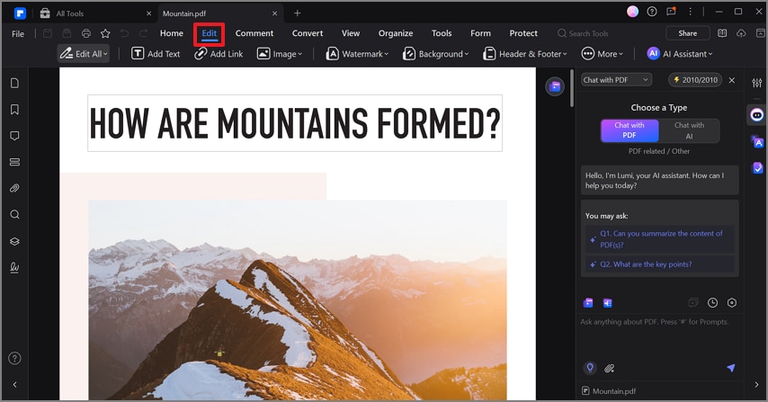 edit image to word documents
