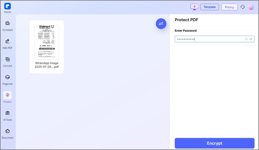 protect pdf scanned receipts pdfelement