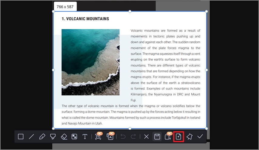 capture screenshot using cursor