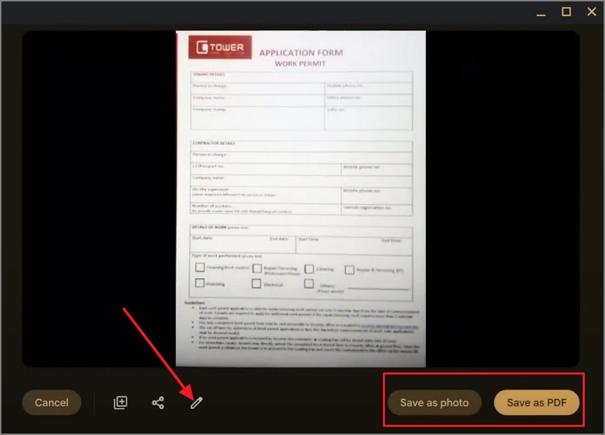 edit document save as photo pdf