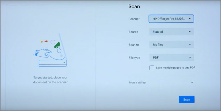 scan through wifi printer