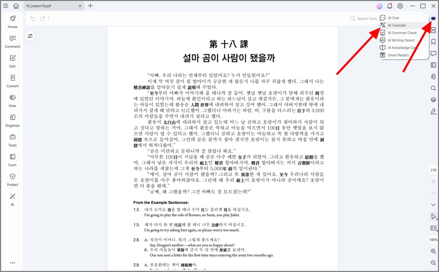 access ai translate tool