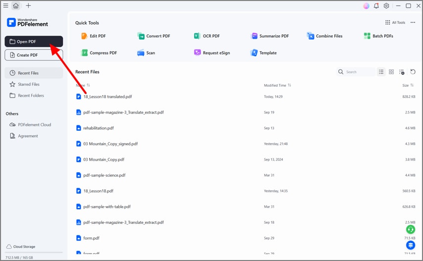 import pdf on pdfelement