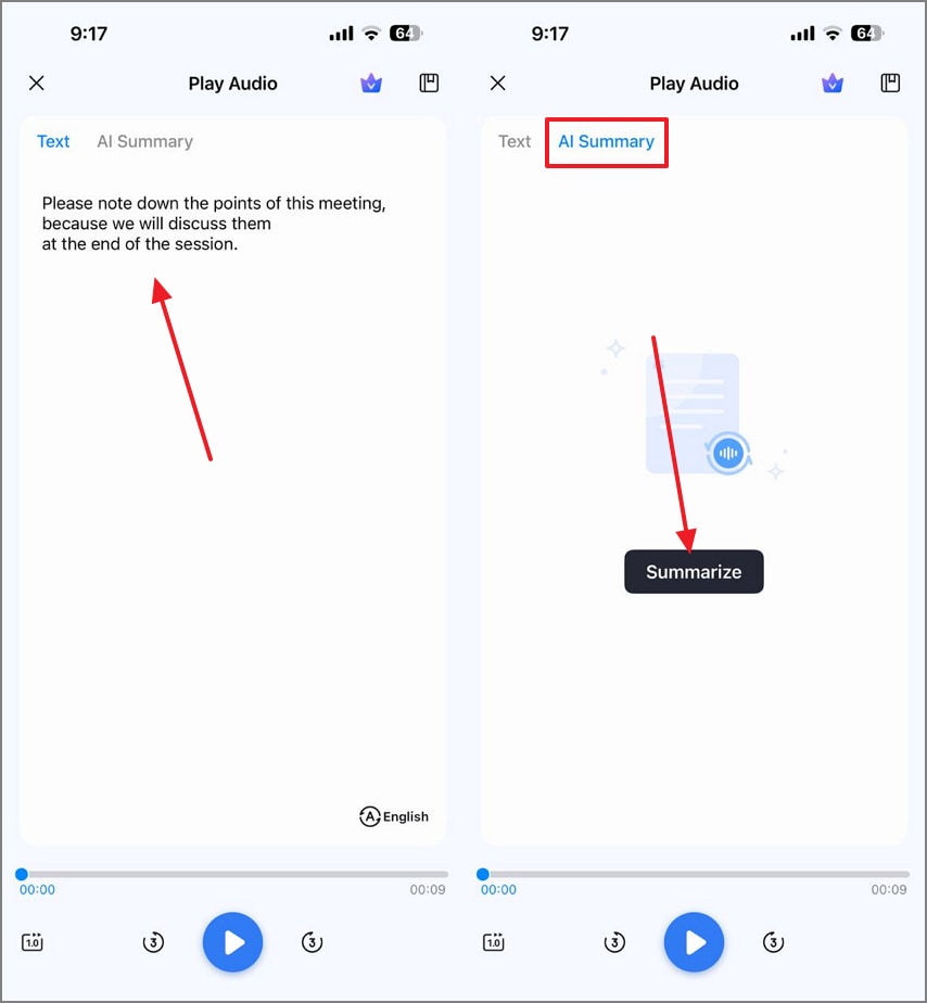 generate ai summary pdfelement ios app