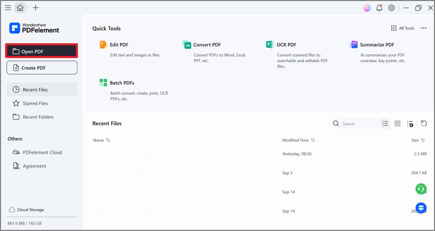 open pdf pdfelement desktop