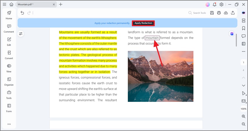 apply redaction pdfelement pc